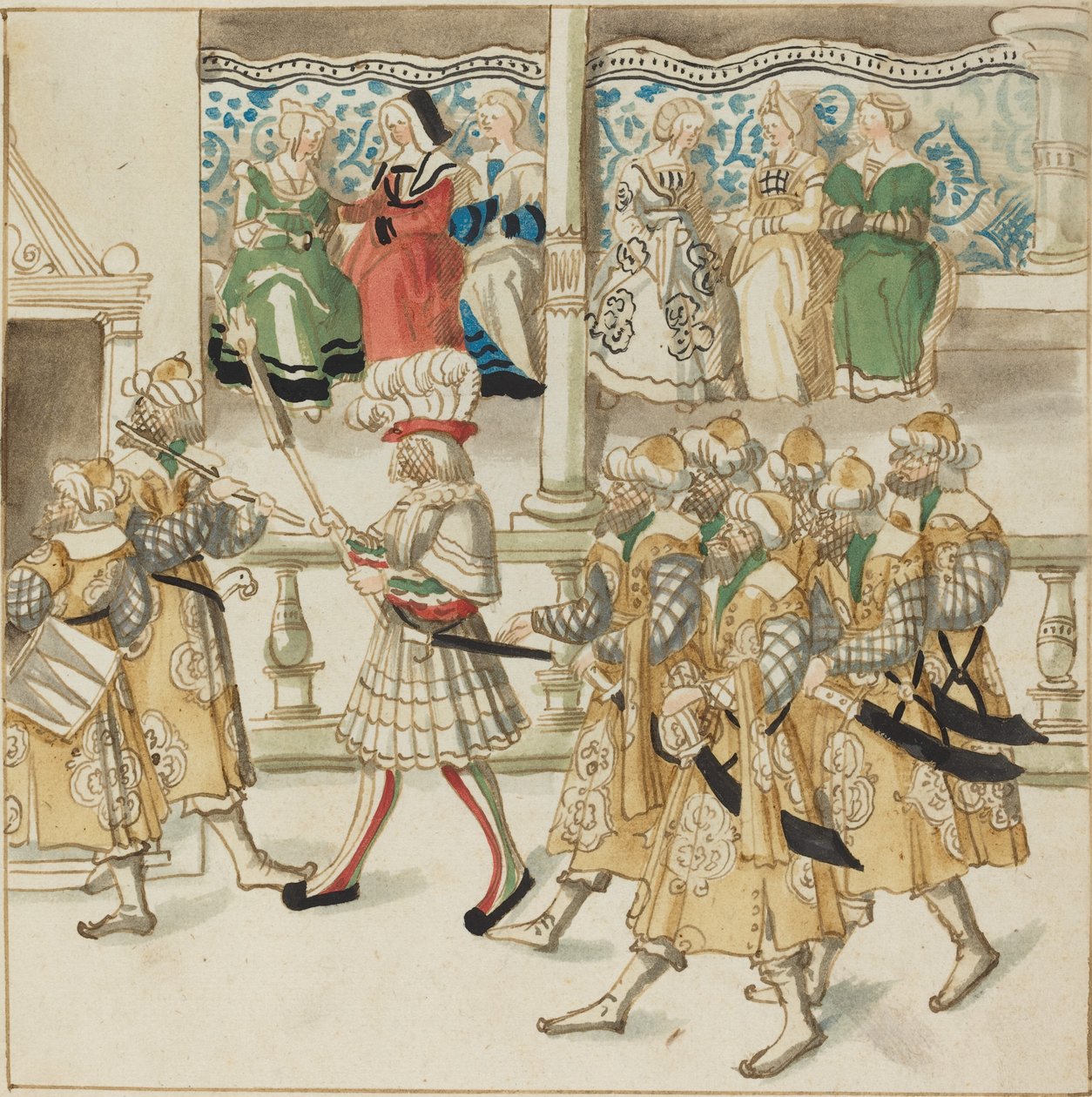 Paraderende riddere i orientalsk kostume af German 16th Century