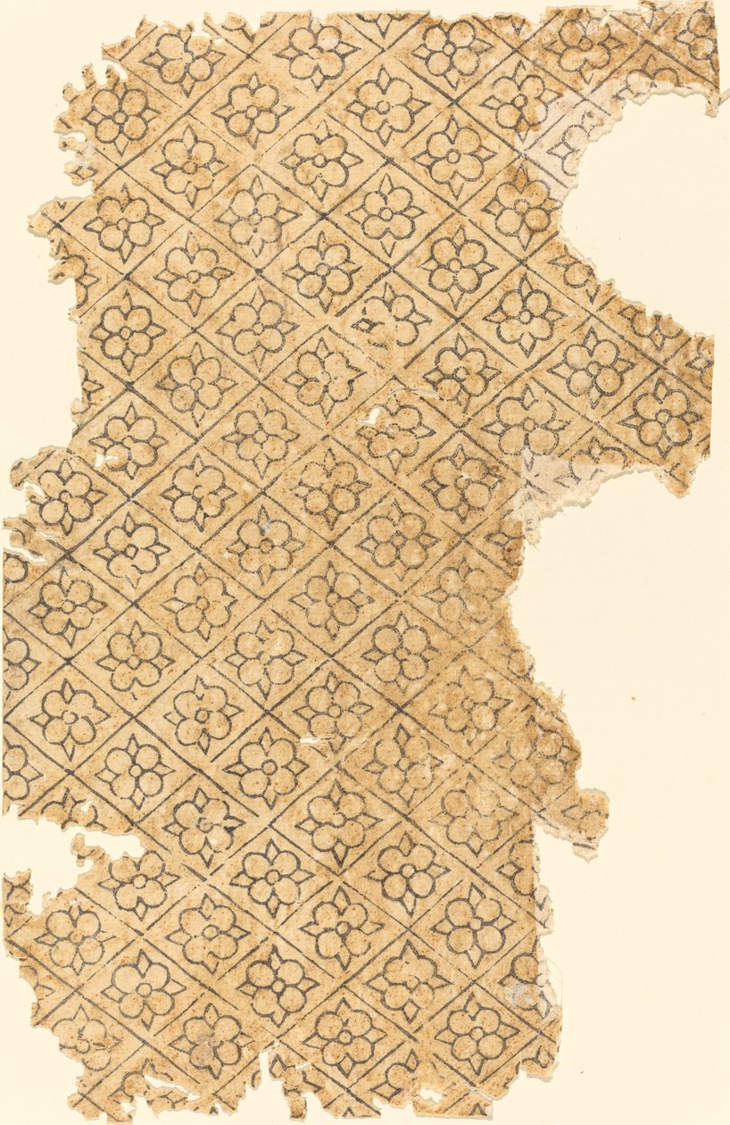 Ark med blomster- og diamantmønster af German 16th Century