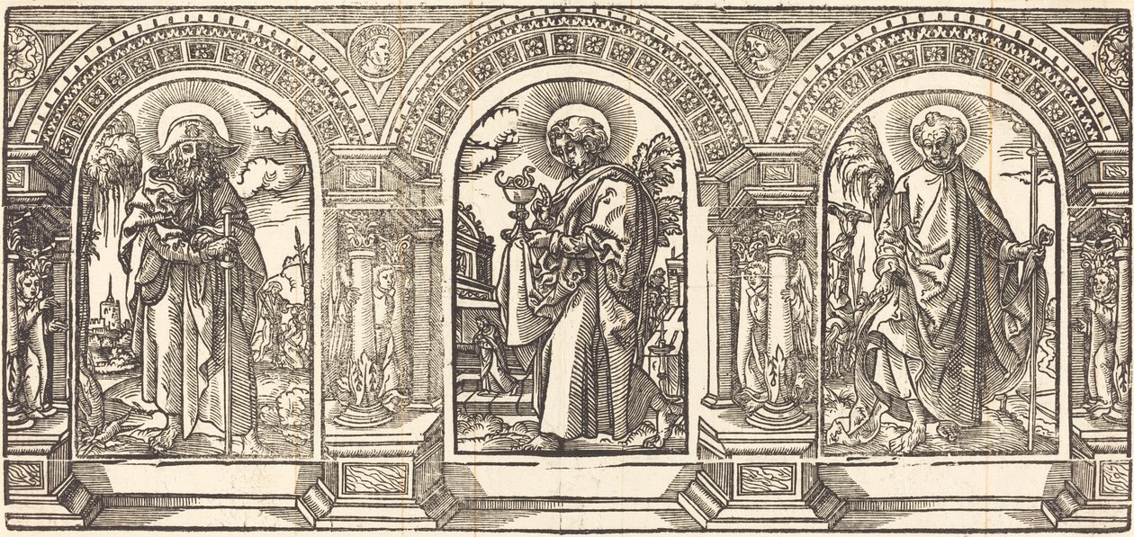 Kristus og hans disciple III af German 16th Century after Martin Schongauer