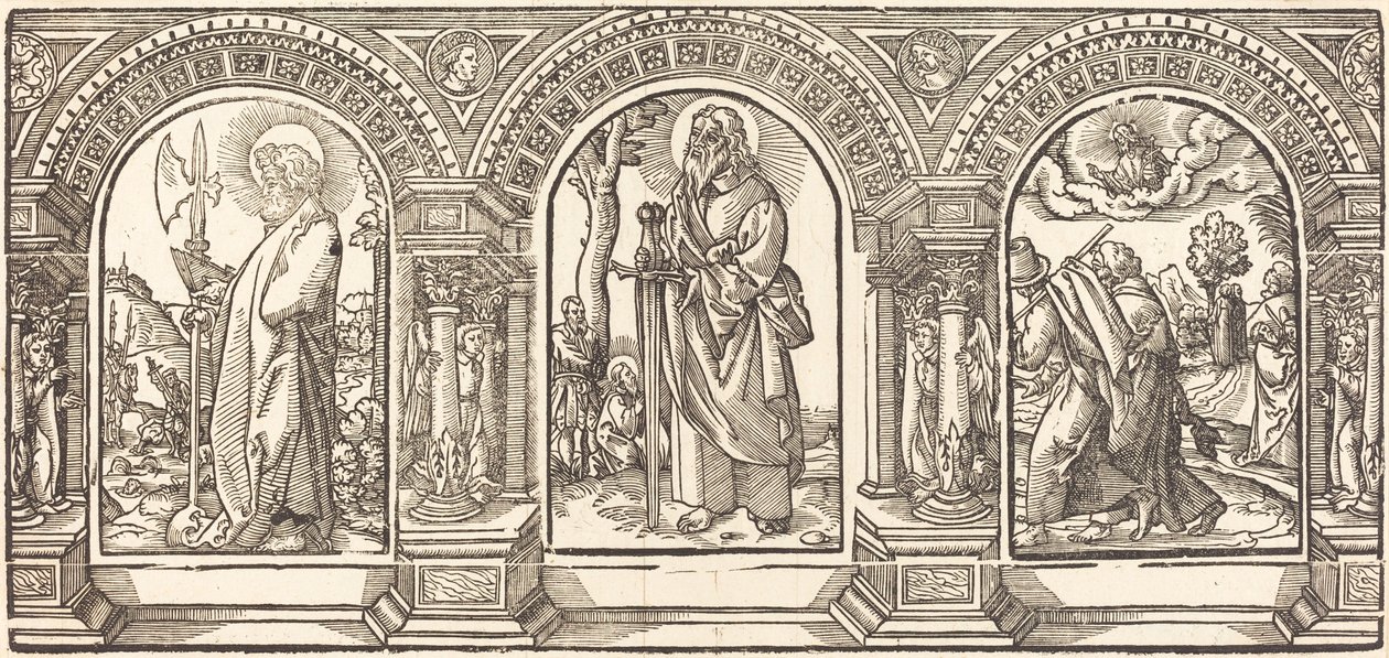 Kristus og hans disciple V af German 16th Century after Martin Schongauer
