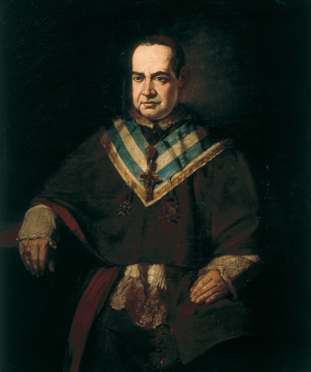 Portræt af Saint Anthony Mary (Antoine-Mary) Claret (1807-1870) Maleri af tyske Hernendez Amores (1823-1894) 1800-tallets Madrid. Fællesskabet Claretiana del Buen Suceso af German Hernandez Amores