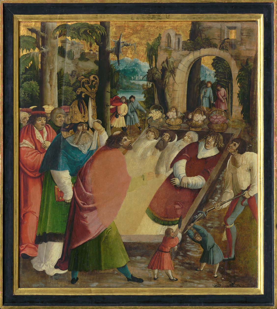 Fundet af relikvier fra Sankt Stefanus den første martyr, ca 1515. af German Master
