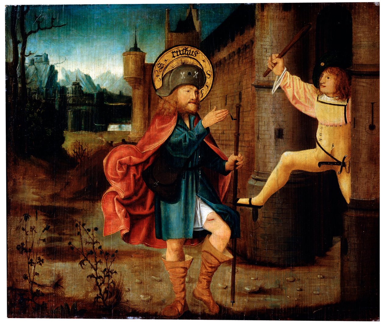 Fordrivelsen af Saint Roch fra Rom, slutningen af det 15. århundrede af German Master