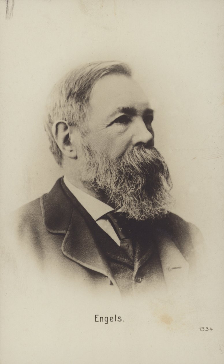 Friedrich Engels (1820-1895), tysk politisk teoretiker, samfundsforsker og forfatter (s/h-foto) af German Photographer