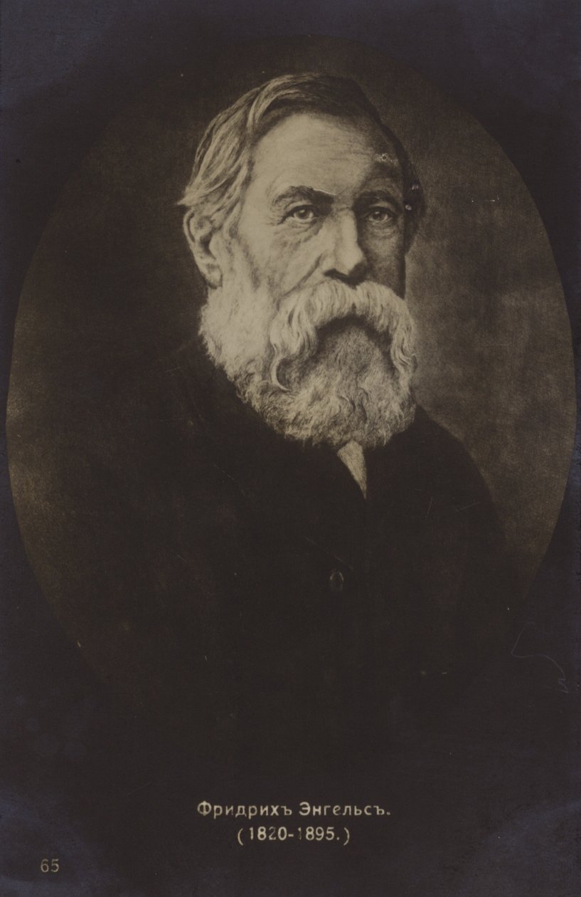 Friedrich Engels (1820-1895), tysk politisk teoretiker, samfundsforsker og forfatter (s/h-foto) af German Photographer