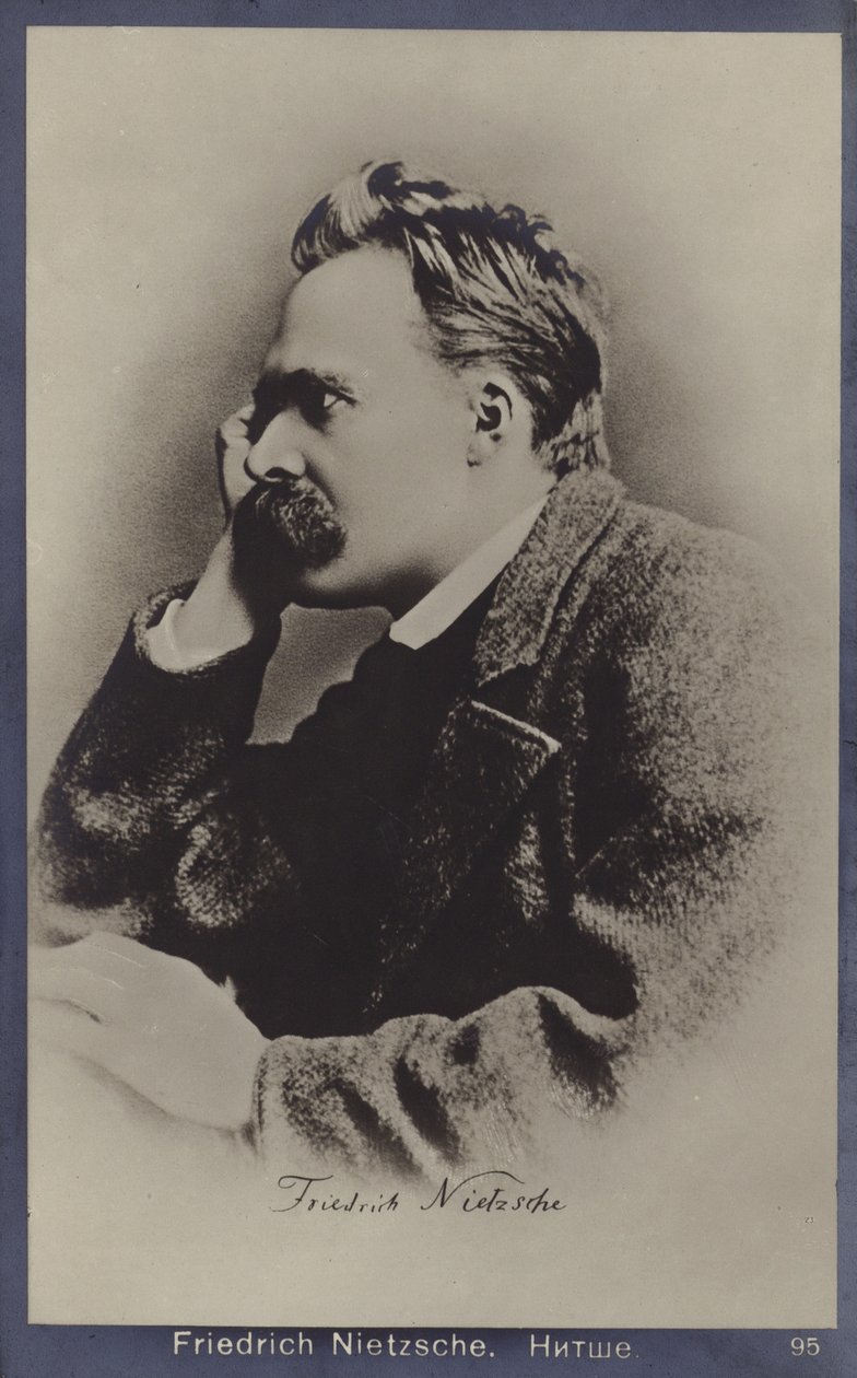Friedrich Nietzche (1844-1900), tysk filosof og forfatter (s/h-foto) af German Photographer