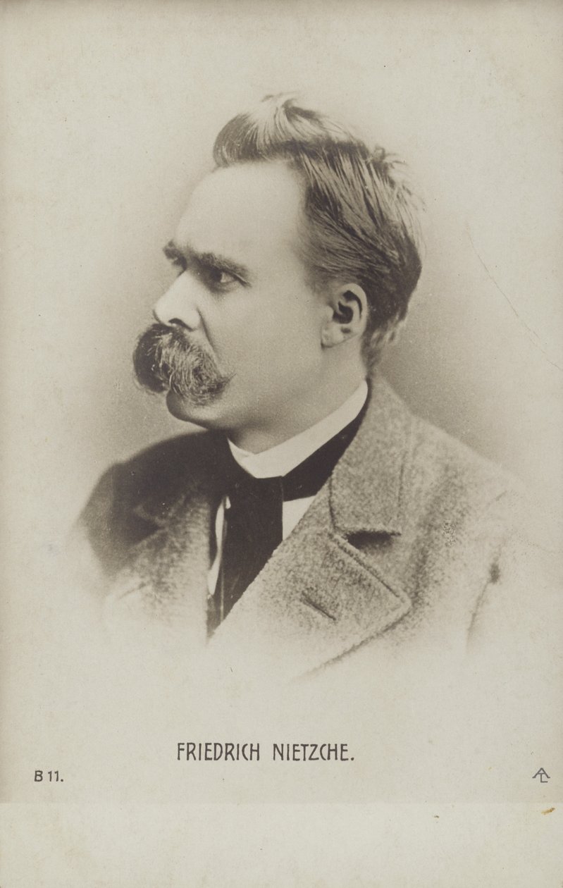 Friedrich Nietzche (1844-1900), tysk filosof og forfatter (s/h-foto) af German Photographer