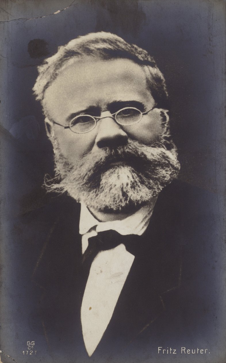 Fritz Reuter (1810-1874), tysk romanforfatter (s/h-foto) af German Photographer