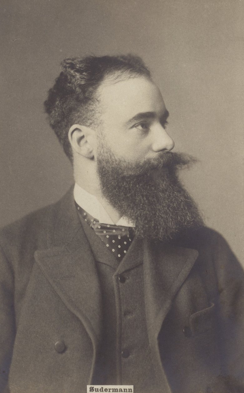 Hermann Sudermann (1857-1928), tysk dramatiker og romanforfatter (s/h-foto) af German Photographer