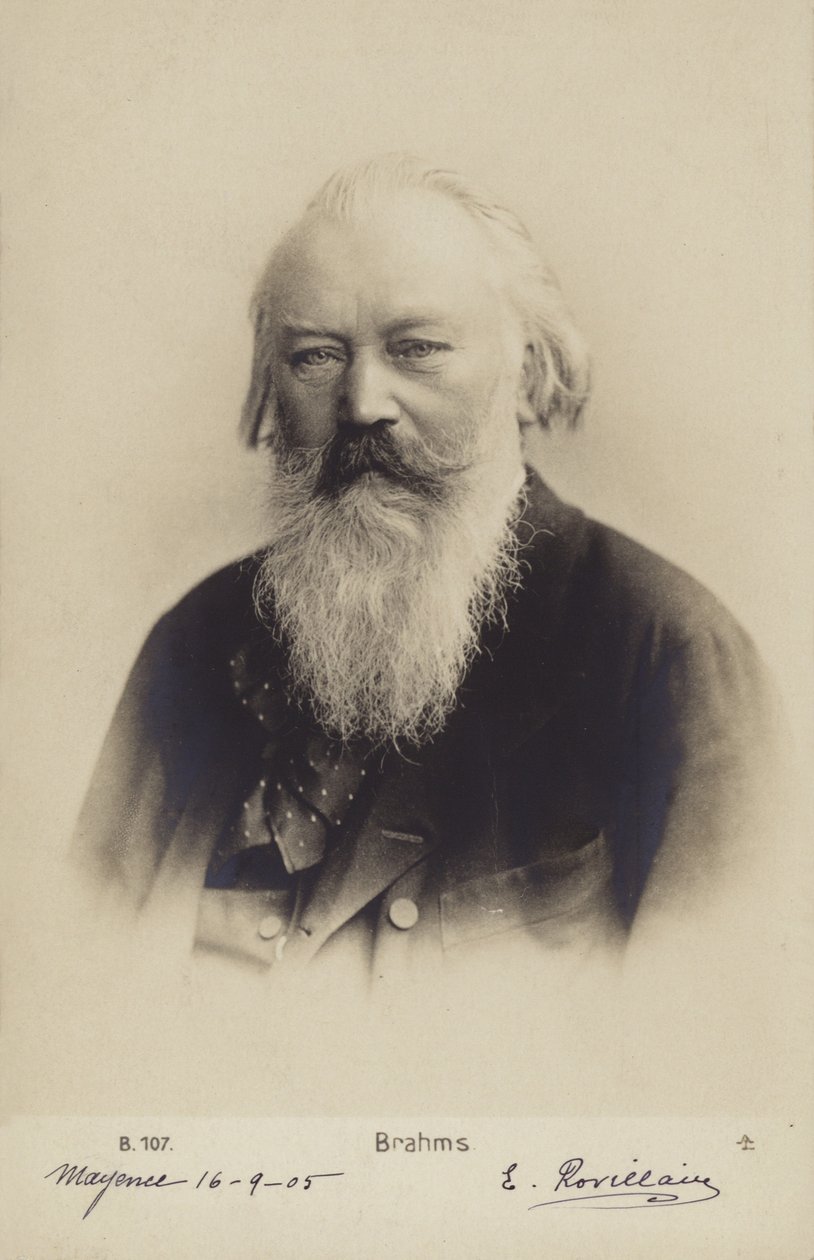 Johannes Brahms, tysk komponist og pianist (1833-1897) (s/h-foto) af German Photographer