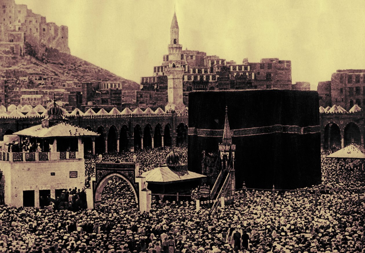Pilgrimme ved Kaaba, illustration fra 