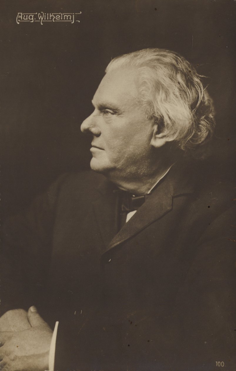 Portræt af August Wilhelm Bach (s/h-foto) af German Photographer