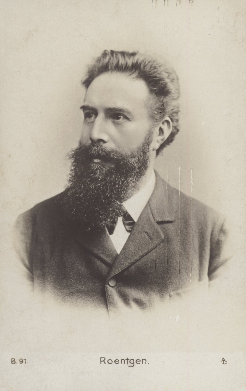 Wilhelm Roentgen (1845-1923), tysk fysiker (s/h-foto) af German Photographer