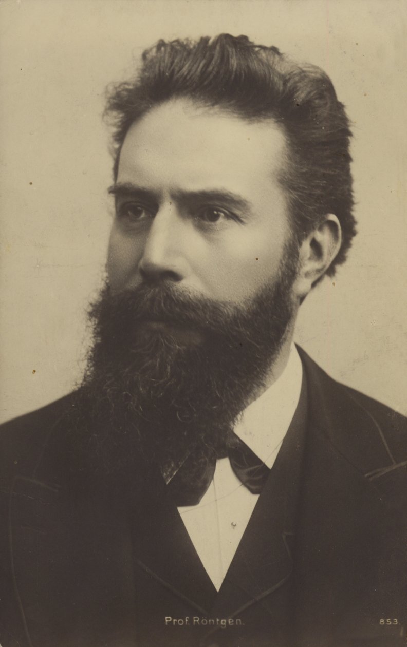 Wilhelm Roentgen (1845-1923), tysk fysiker (s/h-foto) af German Photographer