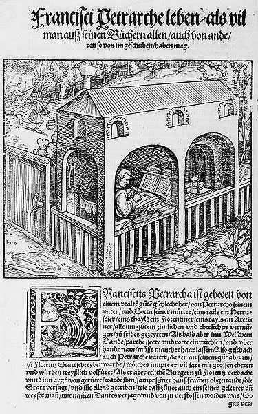 En franciskanermunk kopierer et manuskript af German School