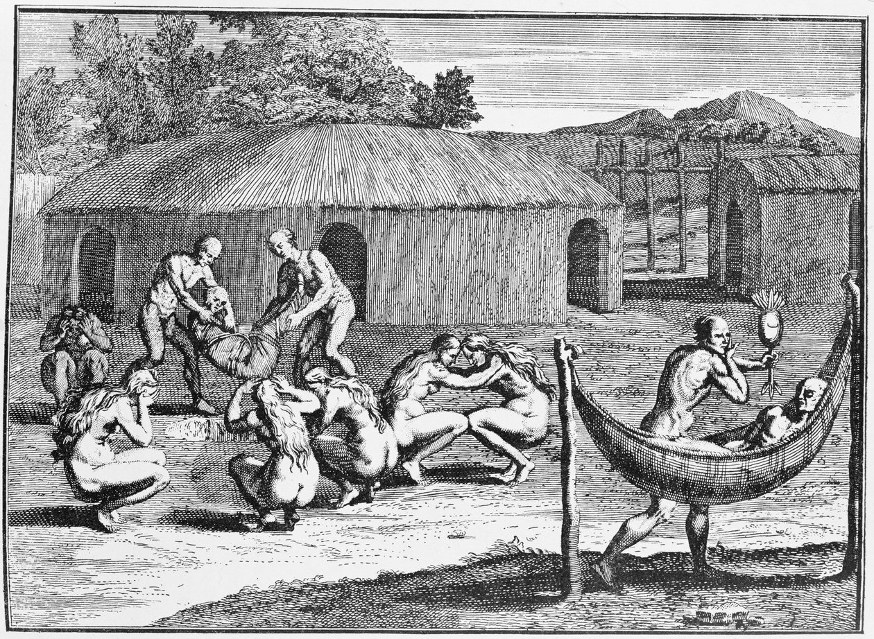 A Funeral Ceremony, gengivet fra David Herzlibergers bog, pub. i 1748, fra 