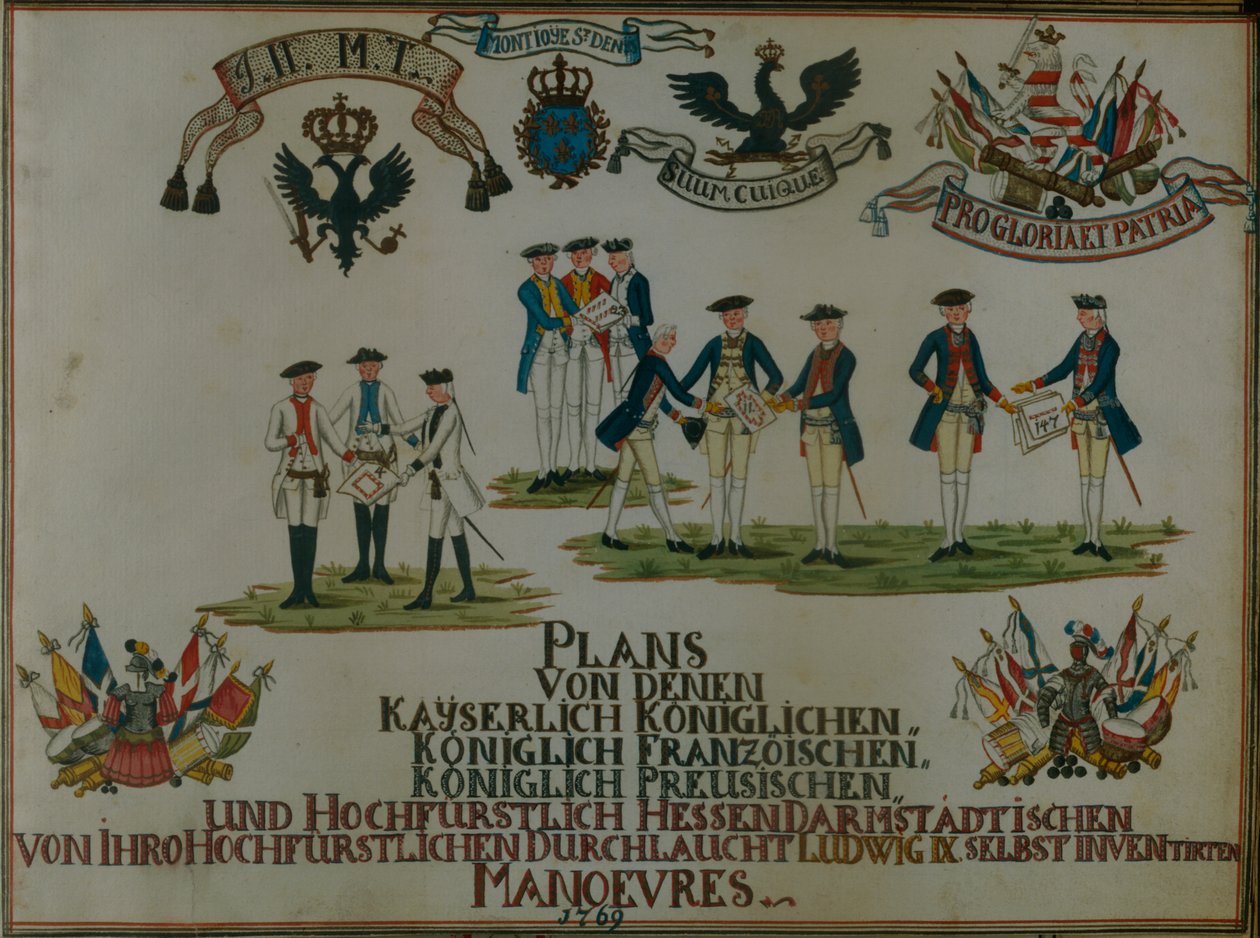 En samling af manøvreplaner af Ludvig IX af Hessen-Darmstadt af German School