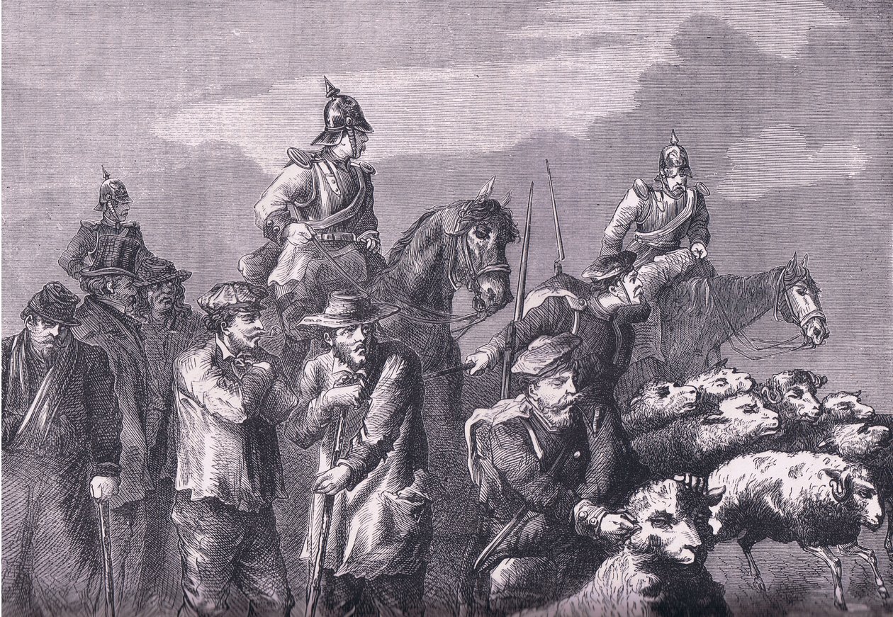 Et fouragerende parti, Cassells History of the War between France and Germany udgivet af Cassell and Company Limited, ca. 1890 (litho) af German School