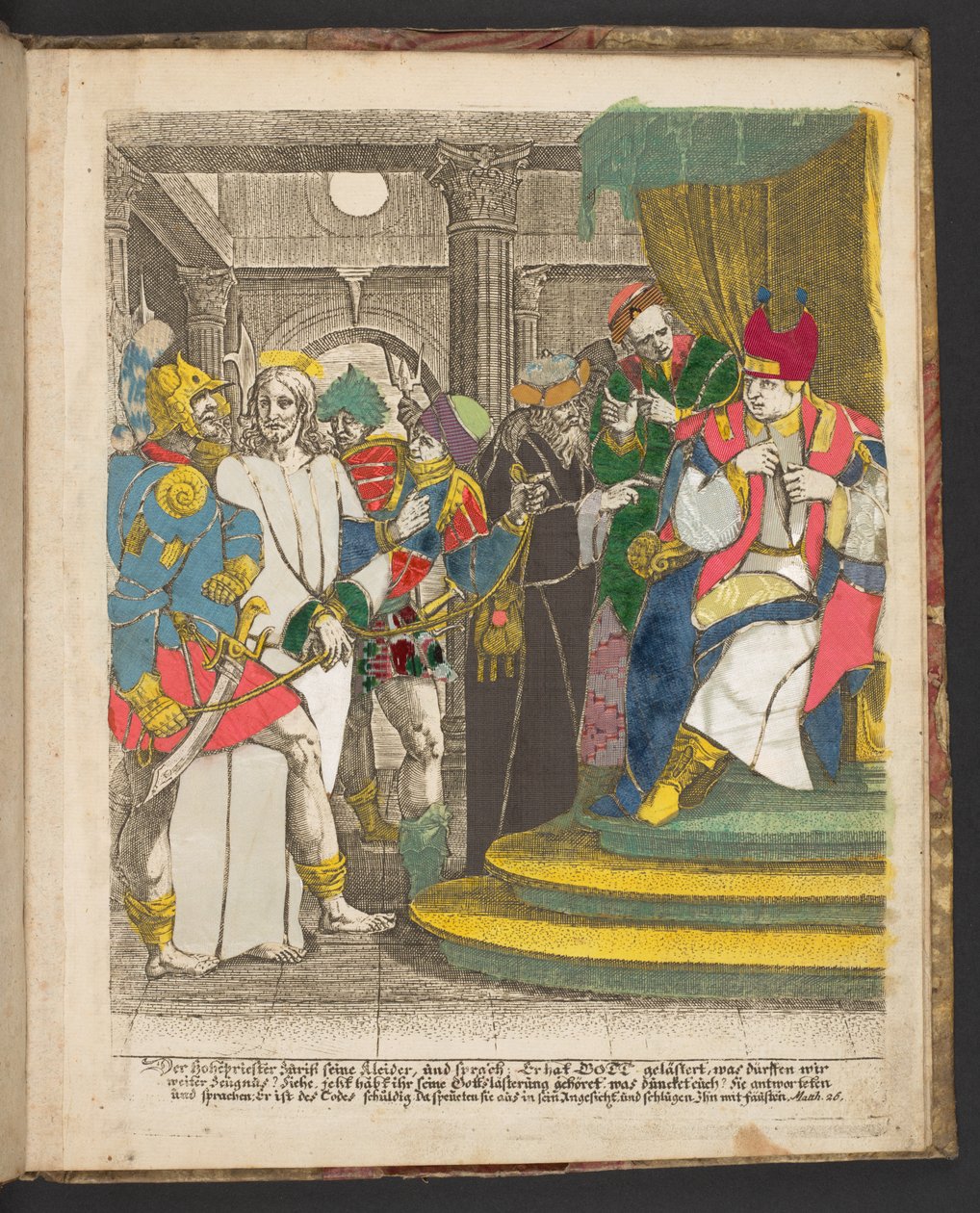 En side fra En række indgraveringer af emner fra Jesu Kristi liv, ca. 1725 af German School