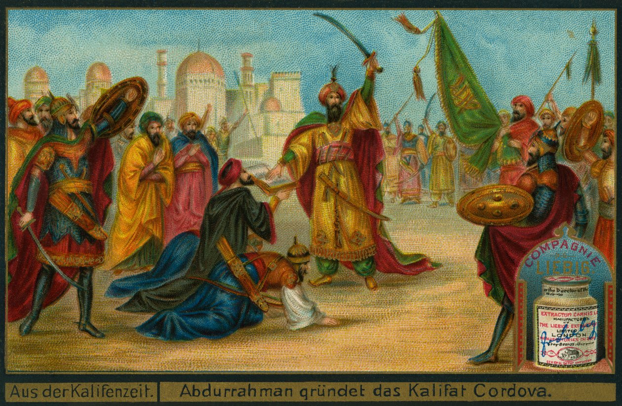 Abd-ar-Rahman III udråber sig selv til kalif af Cordoba, Liebig Card af German School