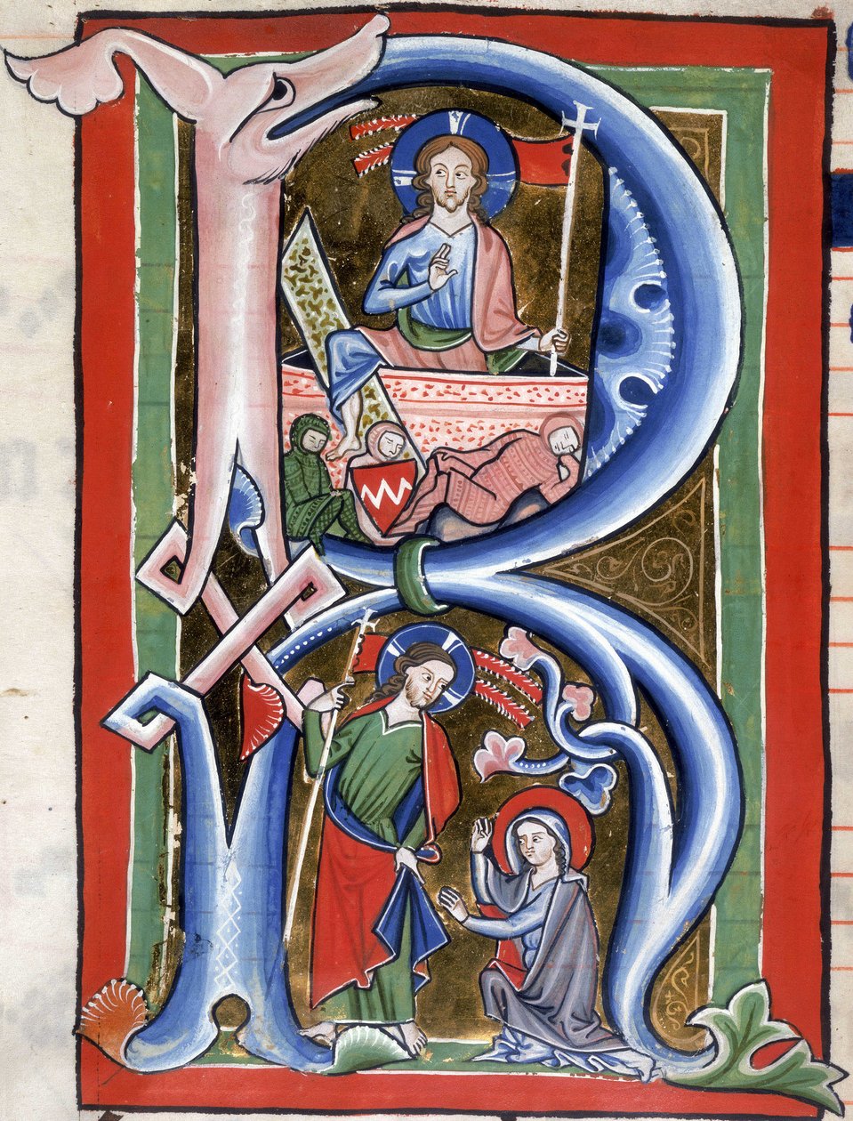 Tilføj 16950 f.106v (detaljer) Scener fra Kristi liv (vellum) af German School