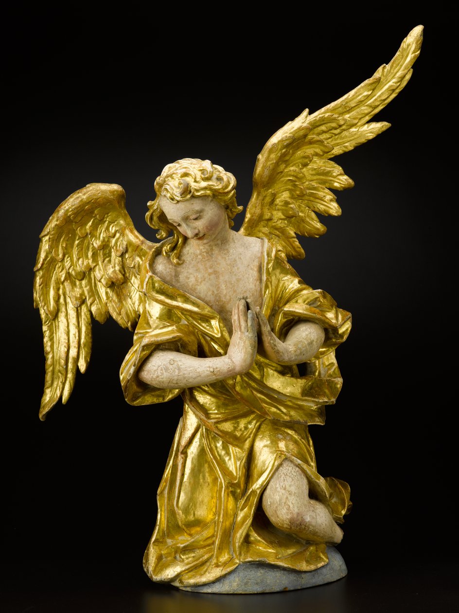 Adoring Angel, ca. 1735-1760 (træ, polykrom og bladguld) af German School