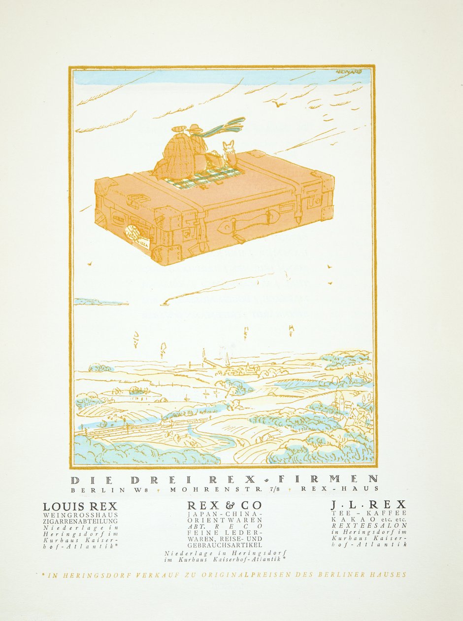 Annonce for Rex & Co., fra Styl, pub.1922 (pochoir print) af German School