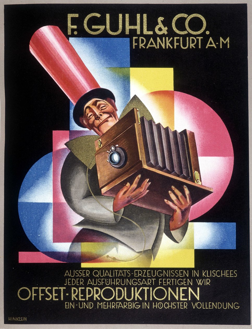 Annoncering for den tyske kameraproducent Offset. I "" Gebrauchs Graphik"", tysk avis af German School