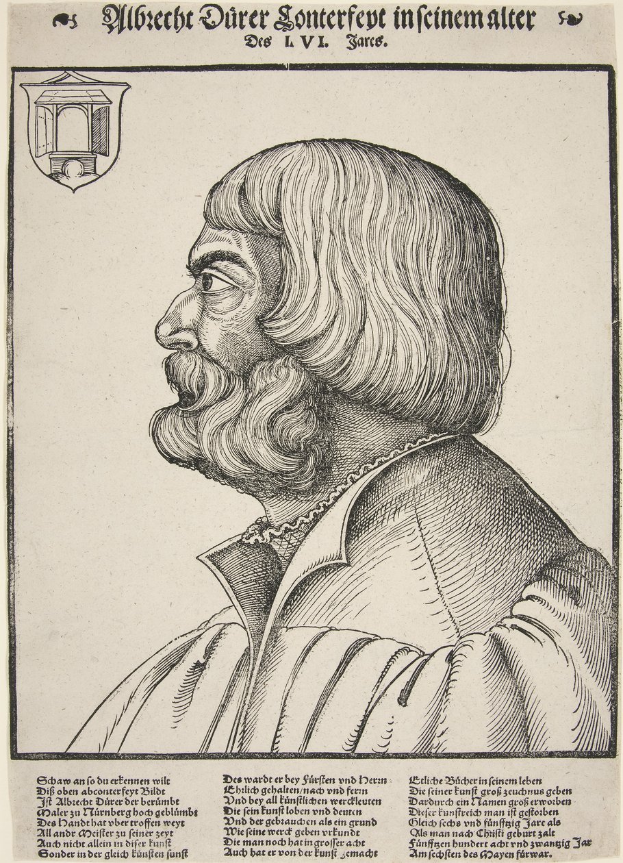Albrecht Durer, 56 år (træsnit) af German School