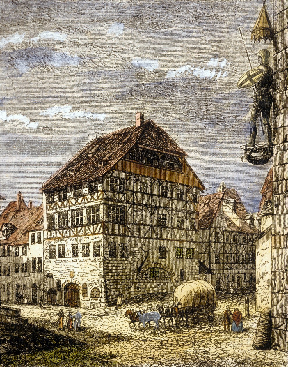 Albrecht Dürers hus i Nürnberg, Tyskland af German School