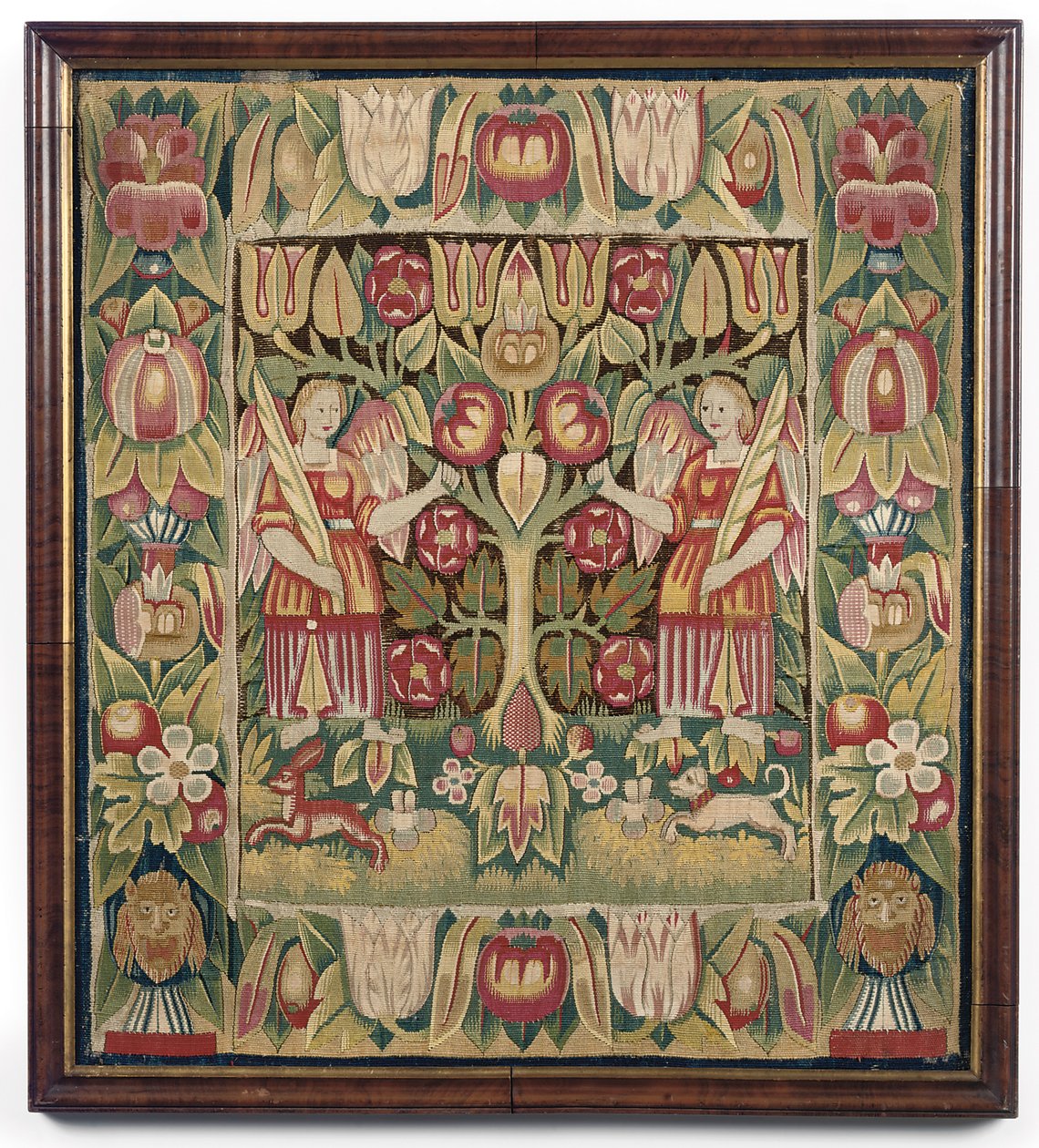 Allegorisk gobelinpudebetræk, Nordtyskland, sandsynligvis Hamborg, ca. 1600-50 af German School