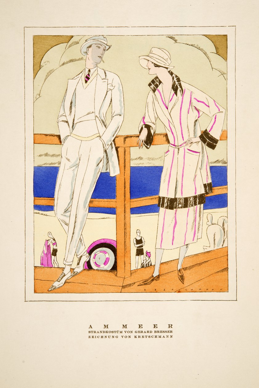 Ammeer, Outfits af Gerard Bresser, fra Styl, pub.1922 (pochoir print) af German School