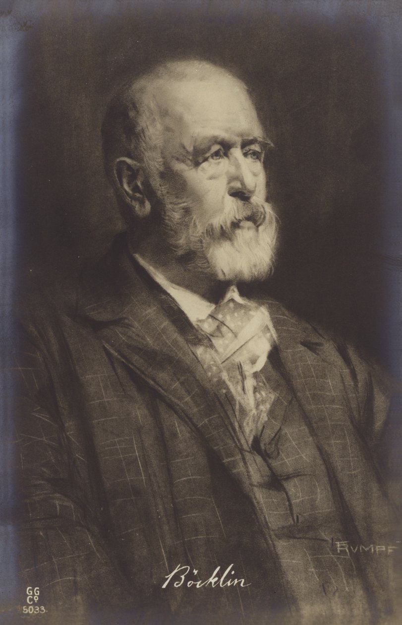 Arnold Boecklin, schweizisk maler (litografi) af German School