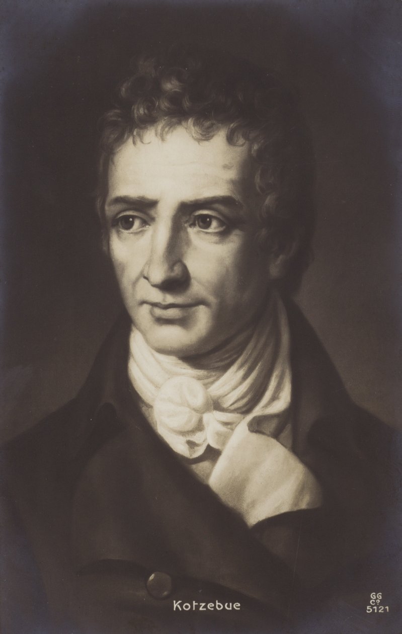 August Kotzebue (1761-1819), tysk dramatiker og forfatter (litografi) af German School