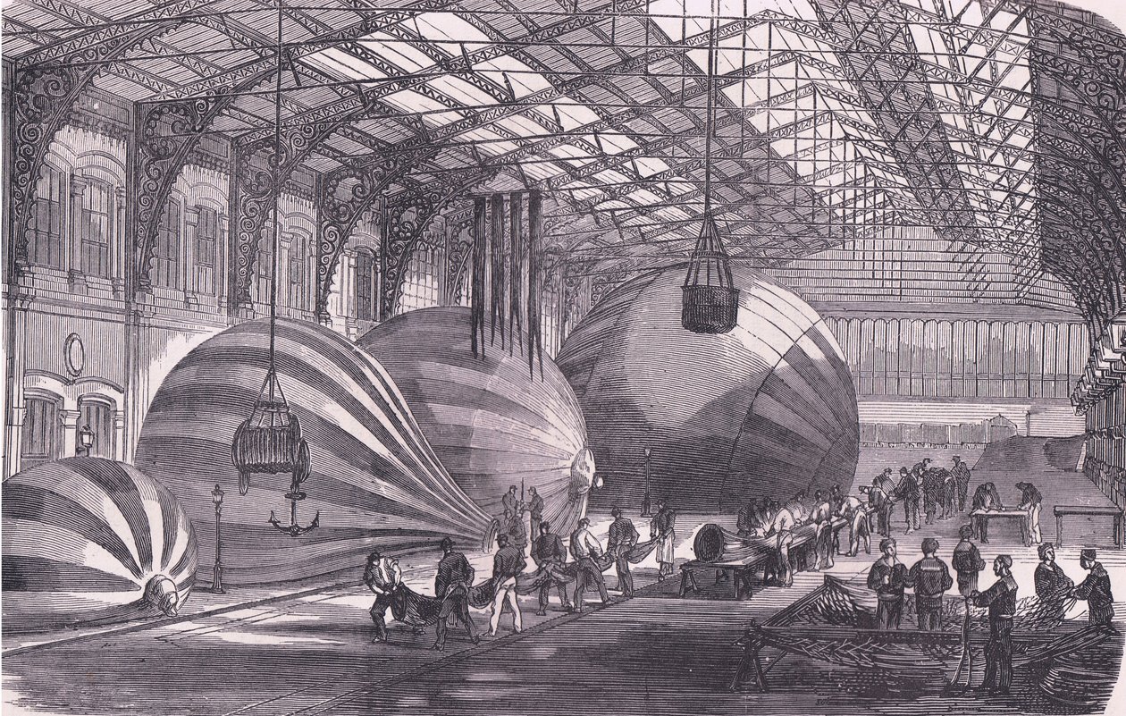 Ballonfabrik, Cassells historie om krigen mellem Frankrig og Tyskland udgivet af Cassell and Company Limited, ca. 1890 (litho) af German School
