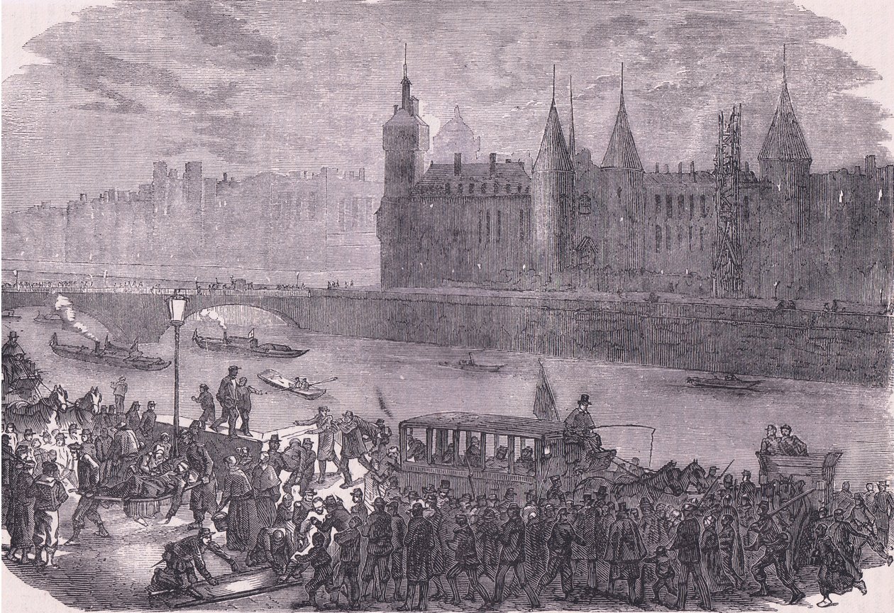 Indbringer de sårede, Cassells historie om krigen mellem Frankrig og Tyskland udgivet af Cassell and Company Limited, ca. 1890 (litho) af German School