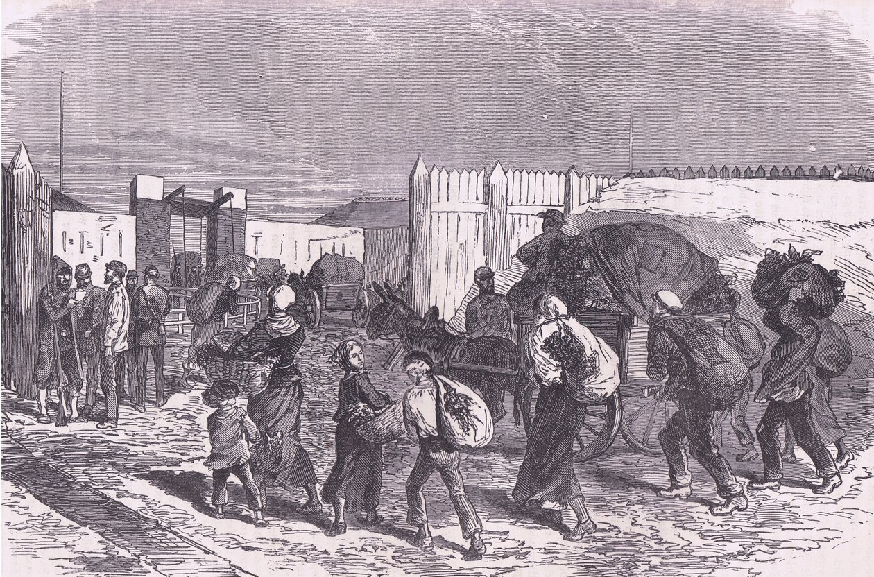 Indbringer grøntsager fra forstæderne, Cassells History of the War between France and Germany udgivet af Cassell and Company Limited, ca. 1890 (litho) af German School