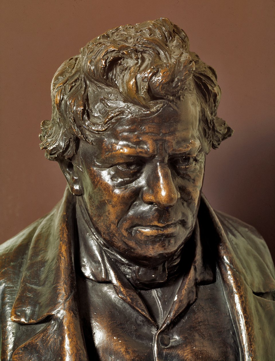 Buste af bronze af den tyske fysiker Georg Simon Ohm (1787-1854) Nürnberg fra det 19. århundrede, Swiss Post Museum af German School