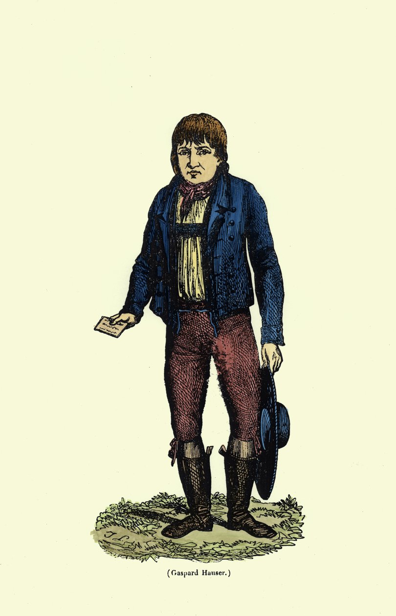 Caspar Hauser (ca. 1812-1833) (senere farvelægning) af German School