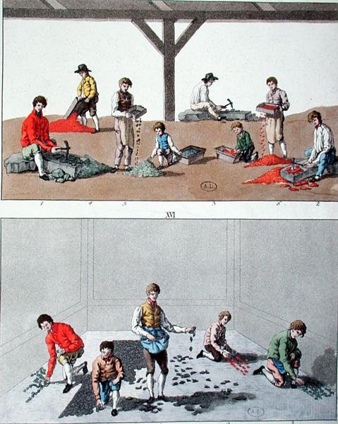 Børnebelægning, ca. 1810 (farve litho) af German School