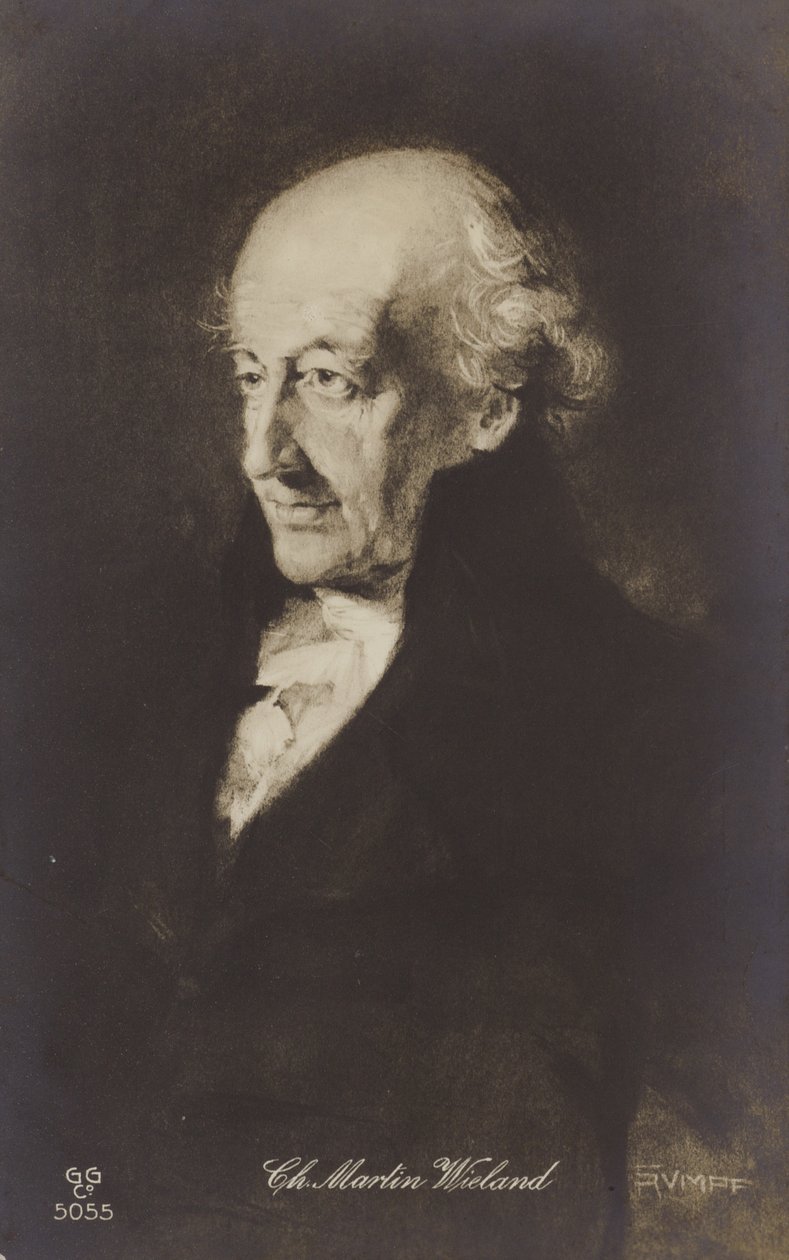 Christoph Martin Wieland (1733-1813), tysk digter, forfatter og oversætter (litografi) af German School