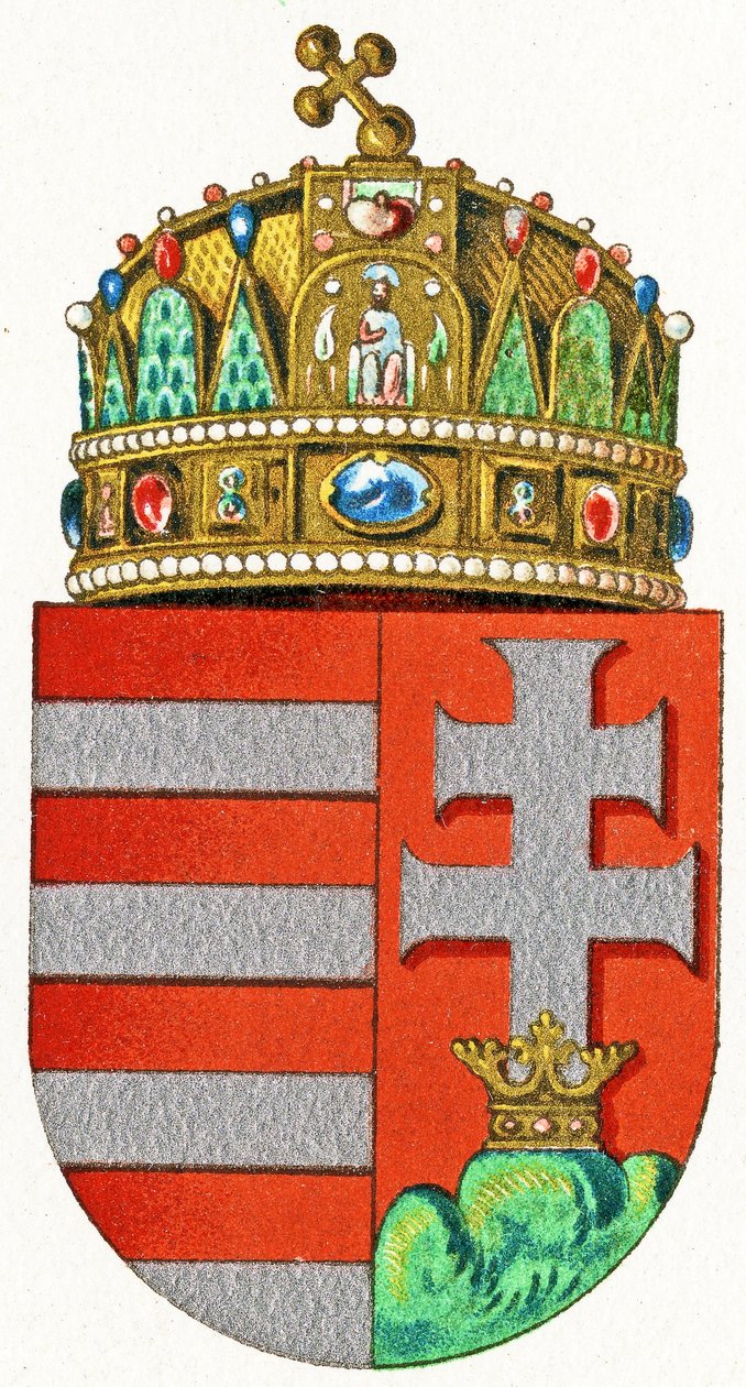 Ungarns våbenskjold, ca. 1898 af German School