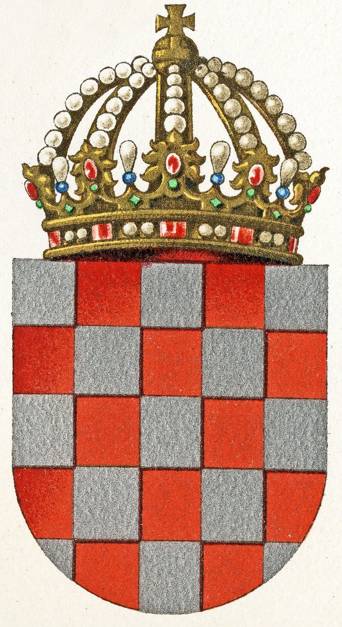 Kroatiens våbenskjold, ca. 1898 af German School