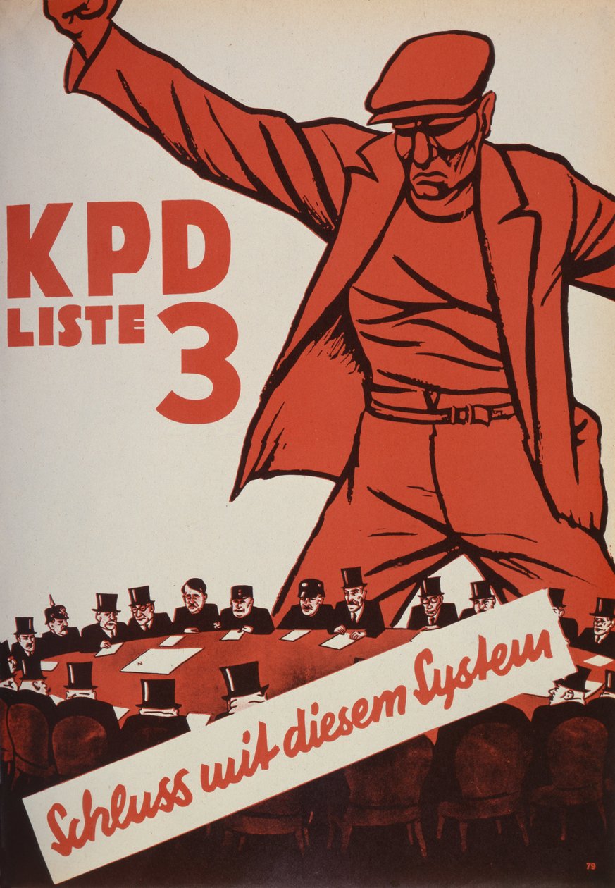 Kommunistpartiets valgplakat, 1932 af German School