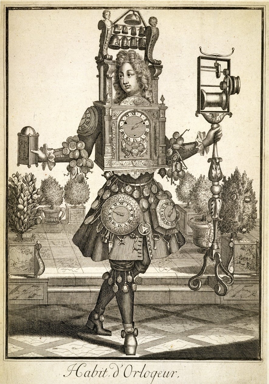 Kostume til en urmager, pub. af Gerard Valck (16512-1726) c.1690 af German School