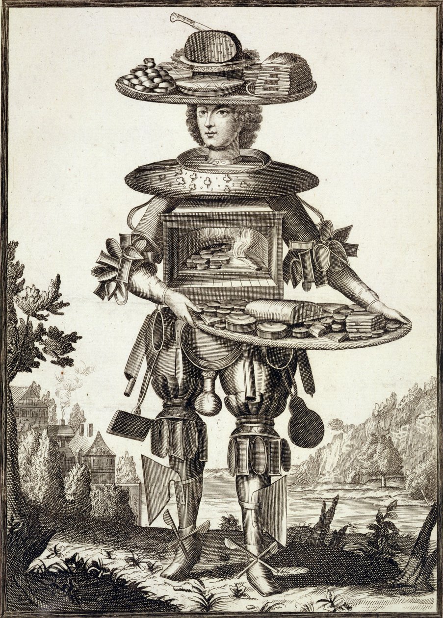 Kostume til en konditor, pub. af Gerard Valck (16512-1726) c.1690 af German School