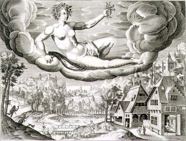 Daggry, graveret af Paul Furst (ca. 1605-66) (stik) af German School