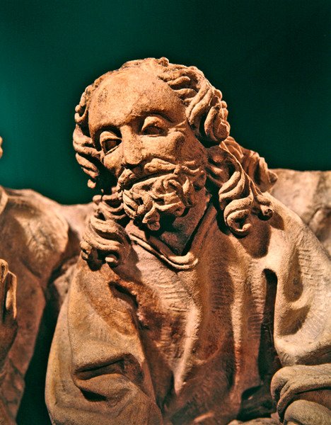 Detalje af den sidste nadver, ca. 1500-30 (kalksten) (se også 391867) af German School