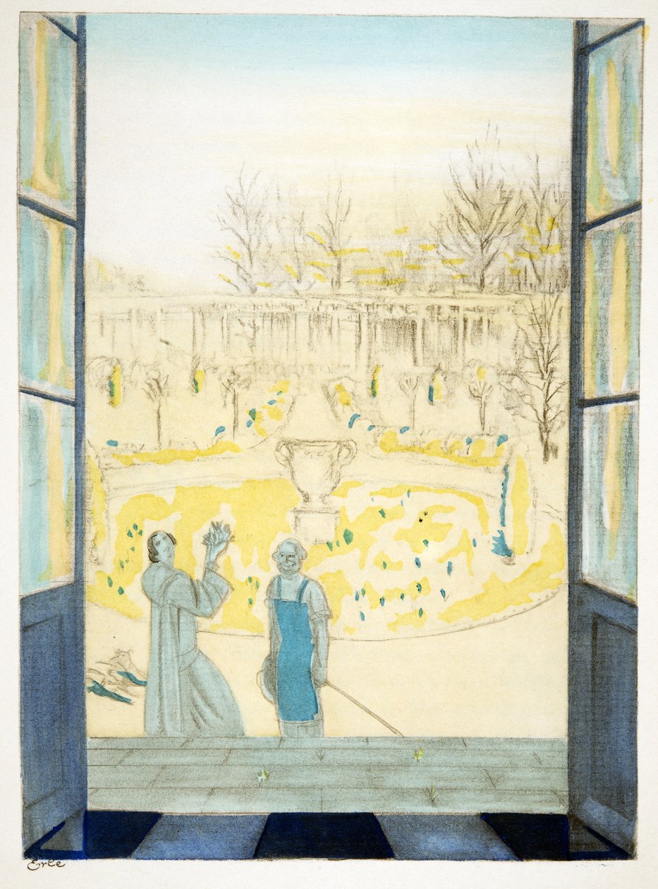 The First Flowers, fra Styl, pub.1922 (pochoir print) af German School