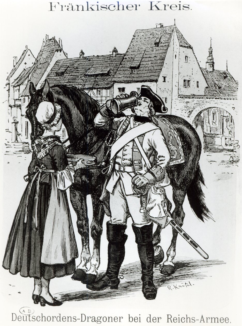 Drage af de teutoniske riddere i 1757 af German School